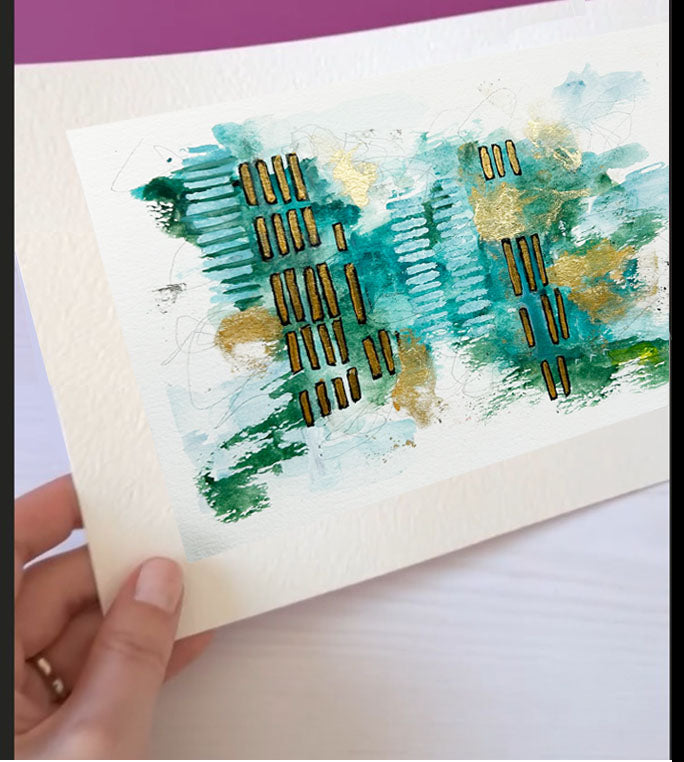 Teal and Golden Shimmer