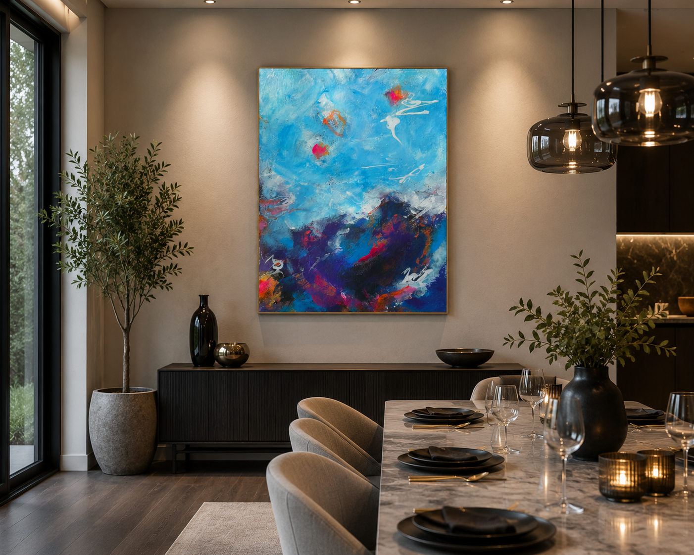 Turbulent Sea – Original Abstract Watercolor Painting