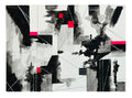 Black, White, Gray and Pink | Original Abstract Watercolor Painting