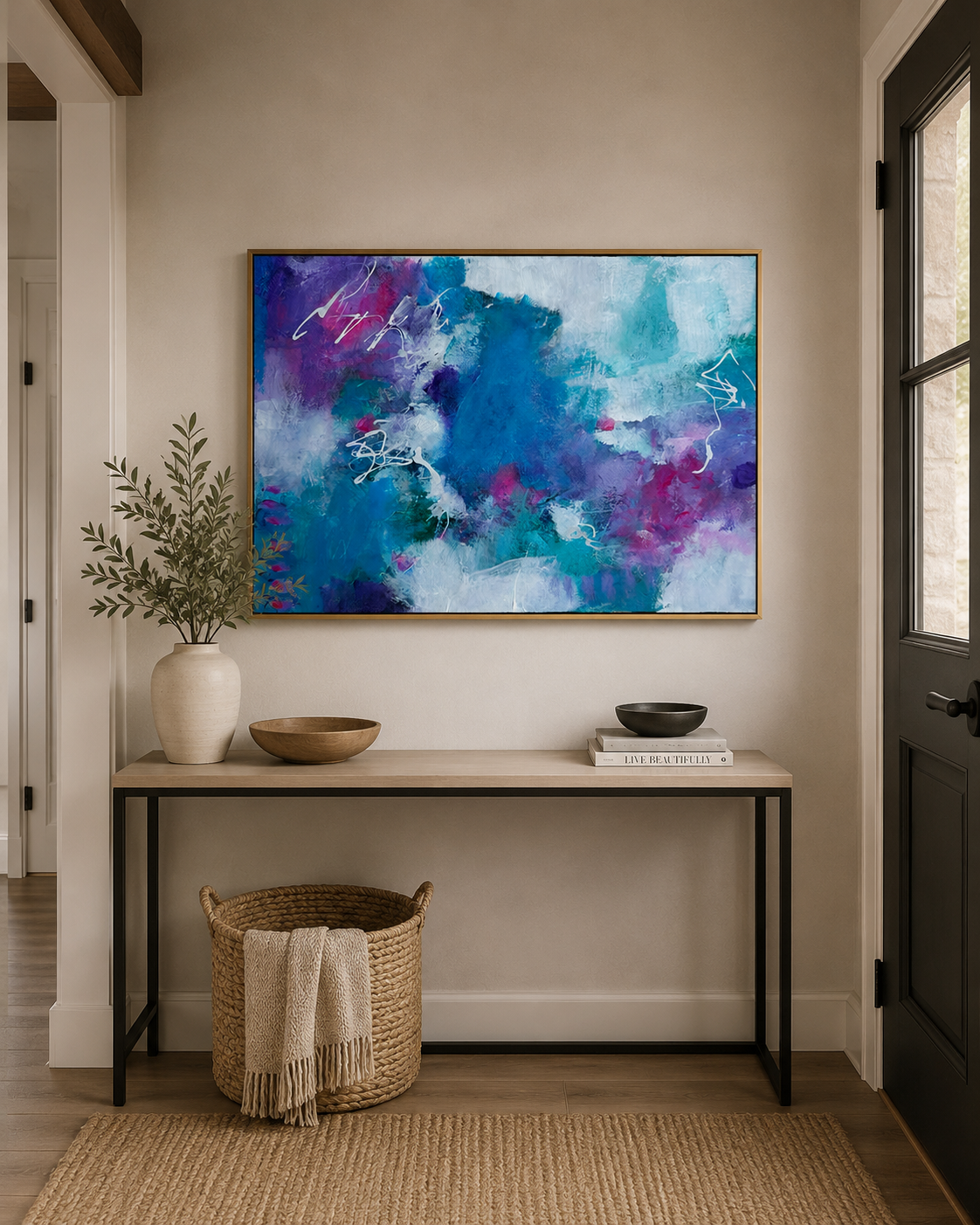 Blustery Night – Original Abstract Watercolor Painting