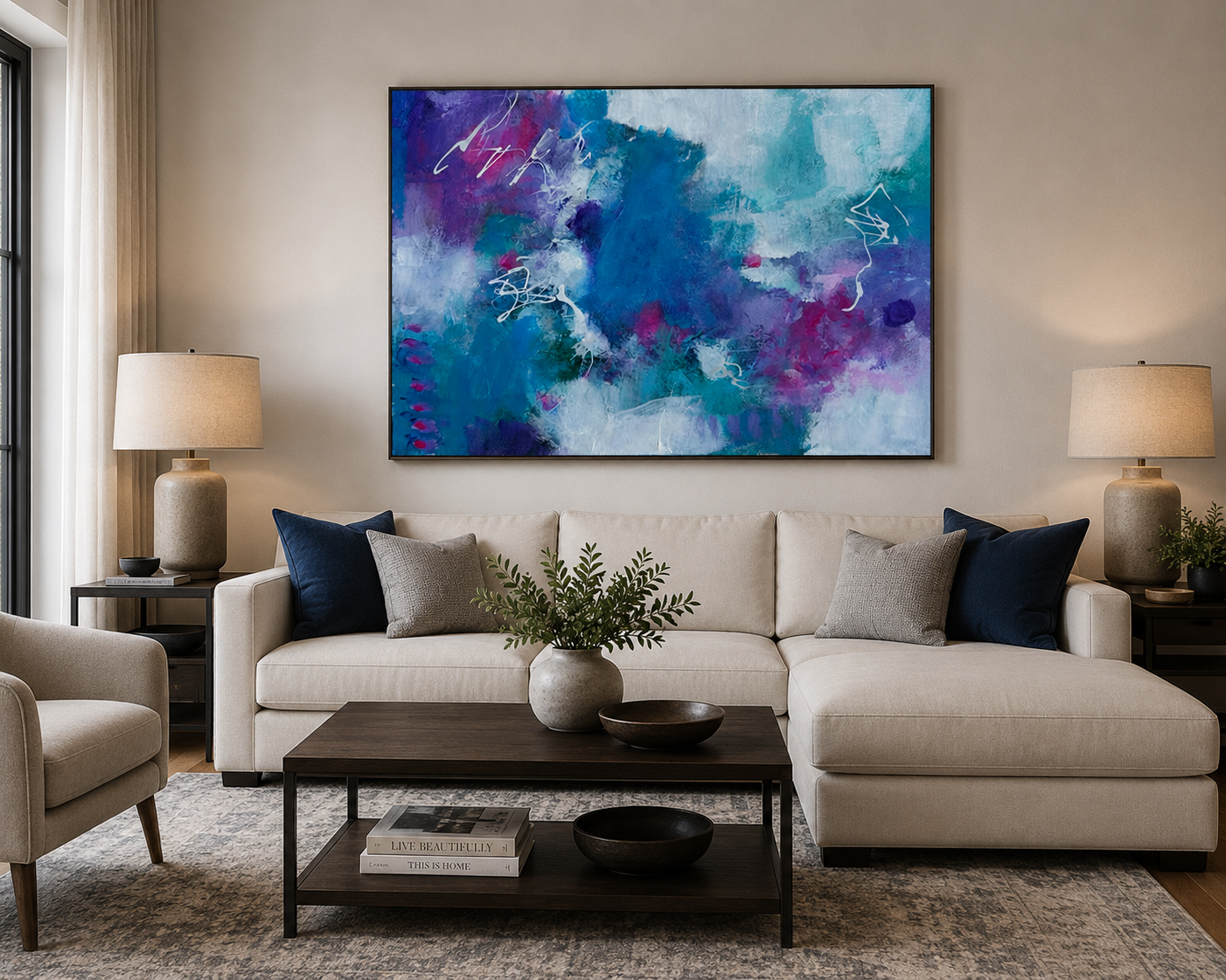 Blustery Night – Original Abstract Watercolor Painting