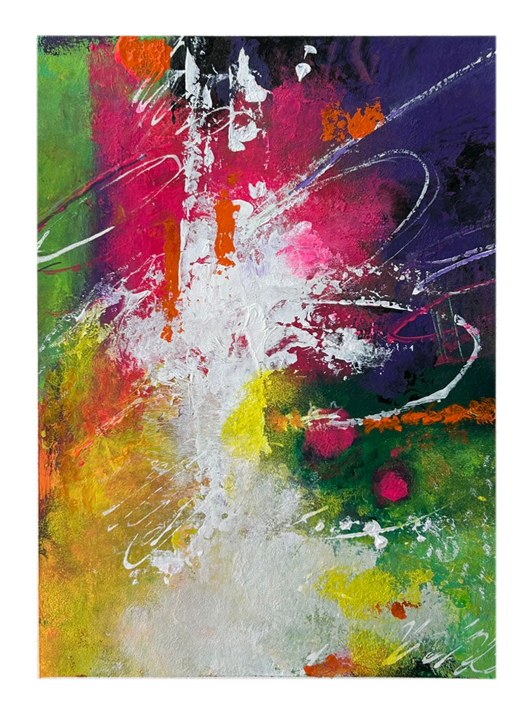 Bold, Gestural Lines and Colors – Original Abstract Watercolor Painting