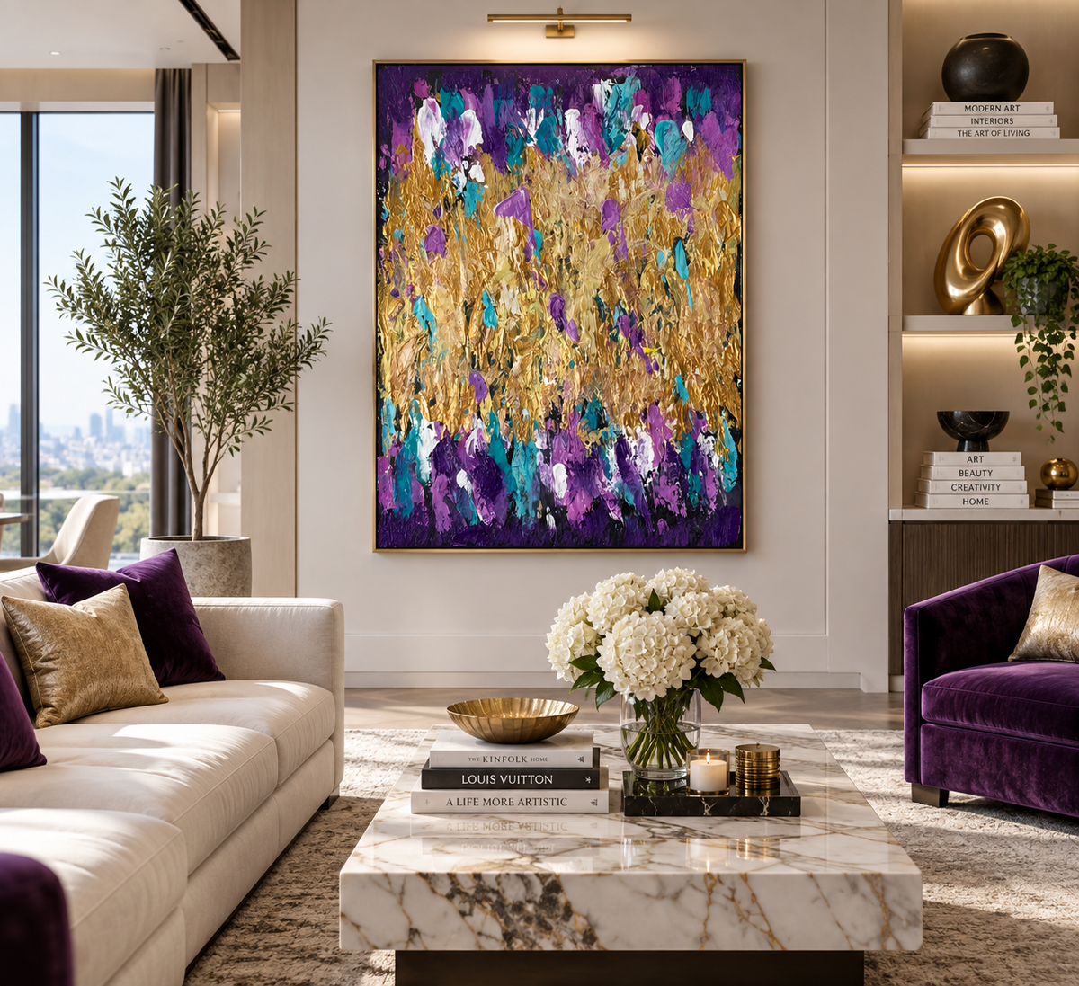 Golden Fantasy – Original Abstract Watercolor Painting