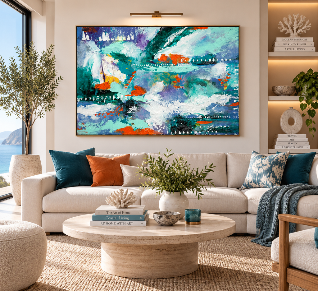 Dreamlike Seascape – Original Abstract Watercolor Painting
