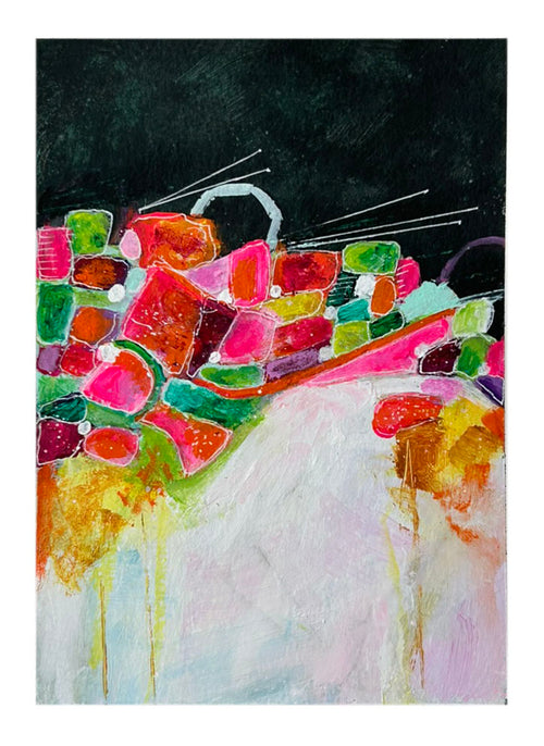 COLOURED GLASS – Original Abstract Watercolor Painting