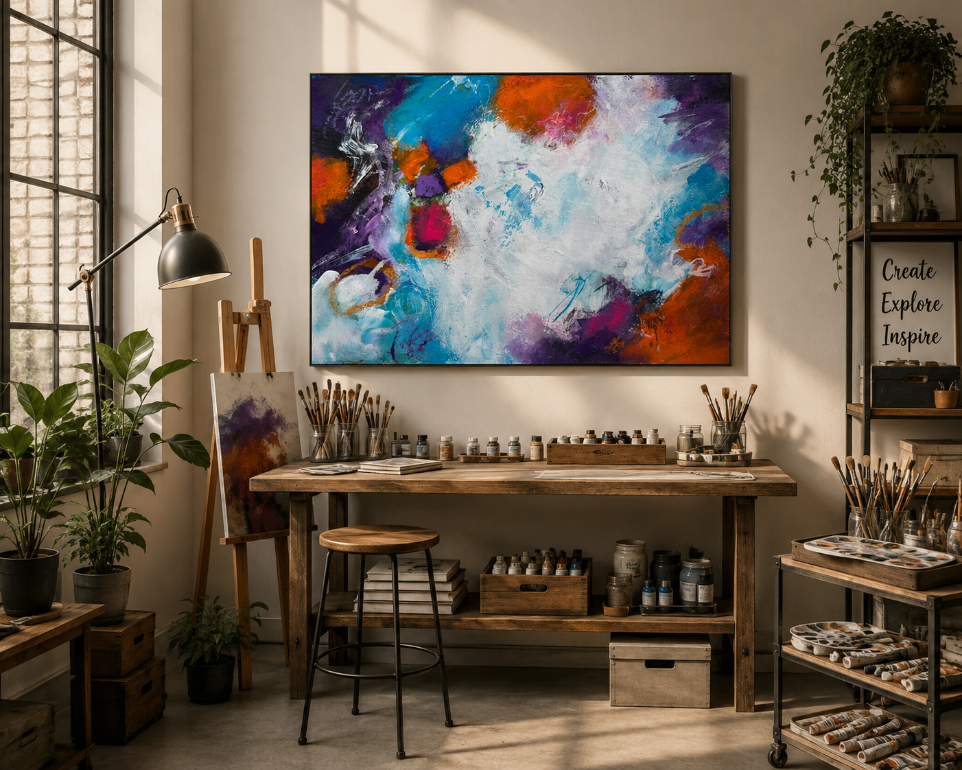 Cosmic Journey – Original Abstract Watercolor Painting