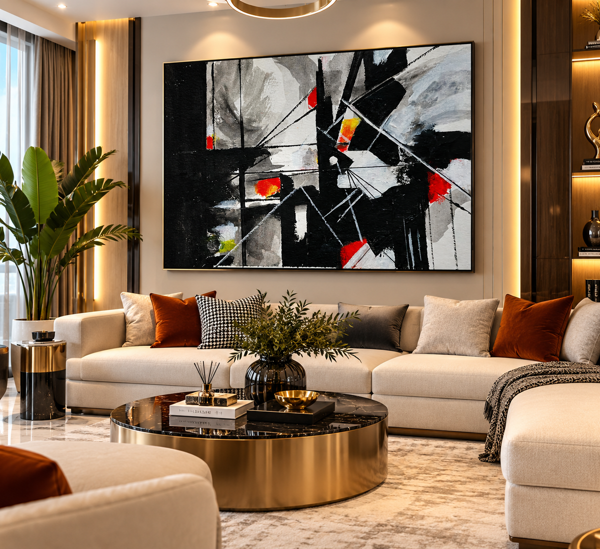 EDGY BLACK AND WHITE - ORIGINAL ABSTRACT WATERCOLOR