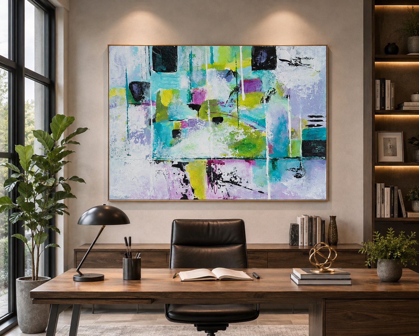 Lines, Shapes and Attitude – Original Abstract Watercolor Painting