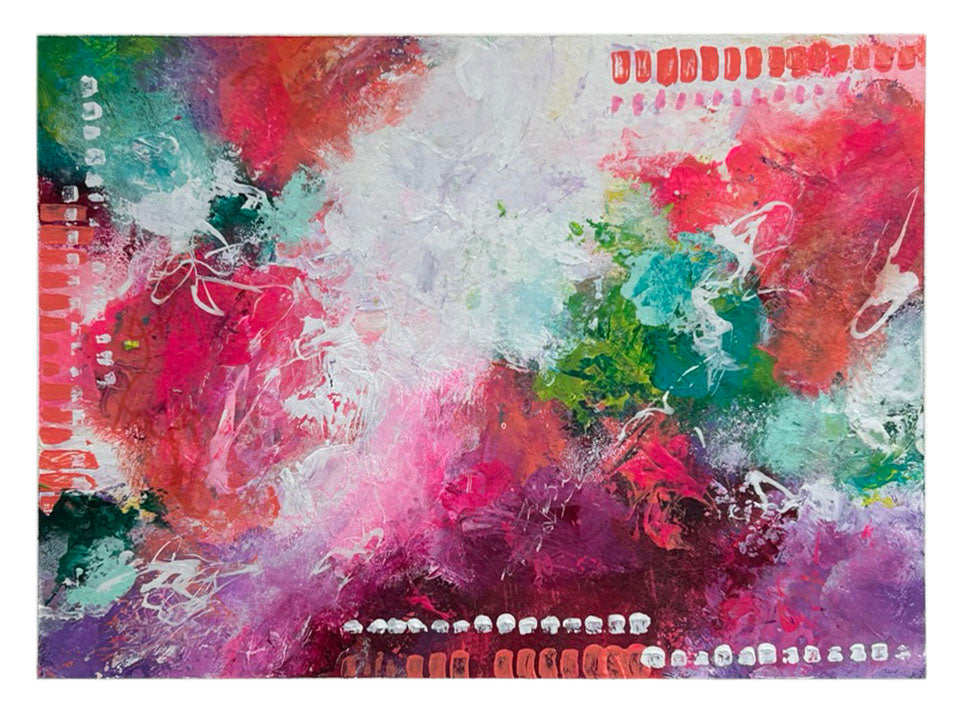Lively, Swirling Multicolored Orbit – Original Abstract Watercolor Painting