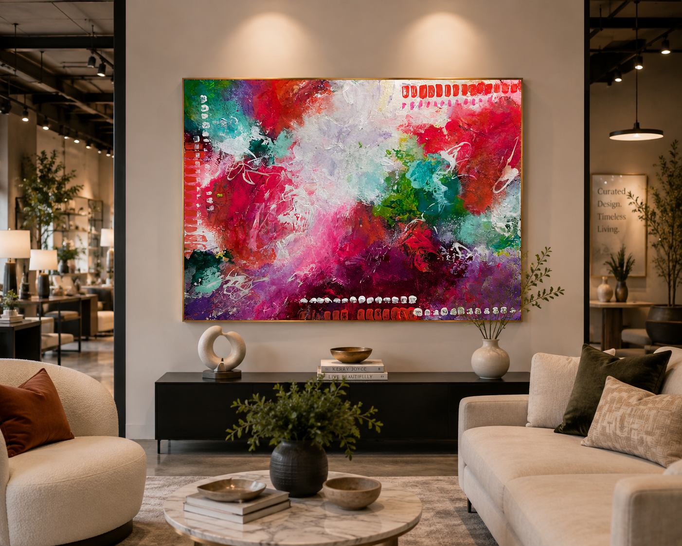 Lively, Swirling Multicolored Orbit – Original Abstract Watercolor Painting