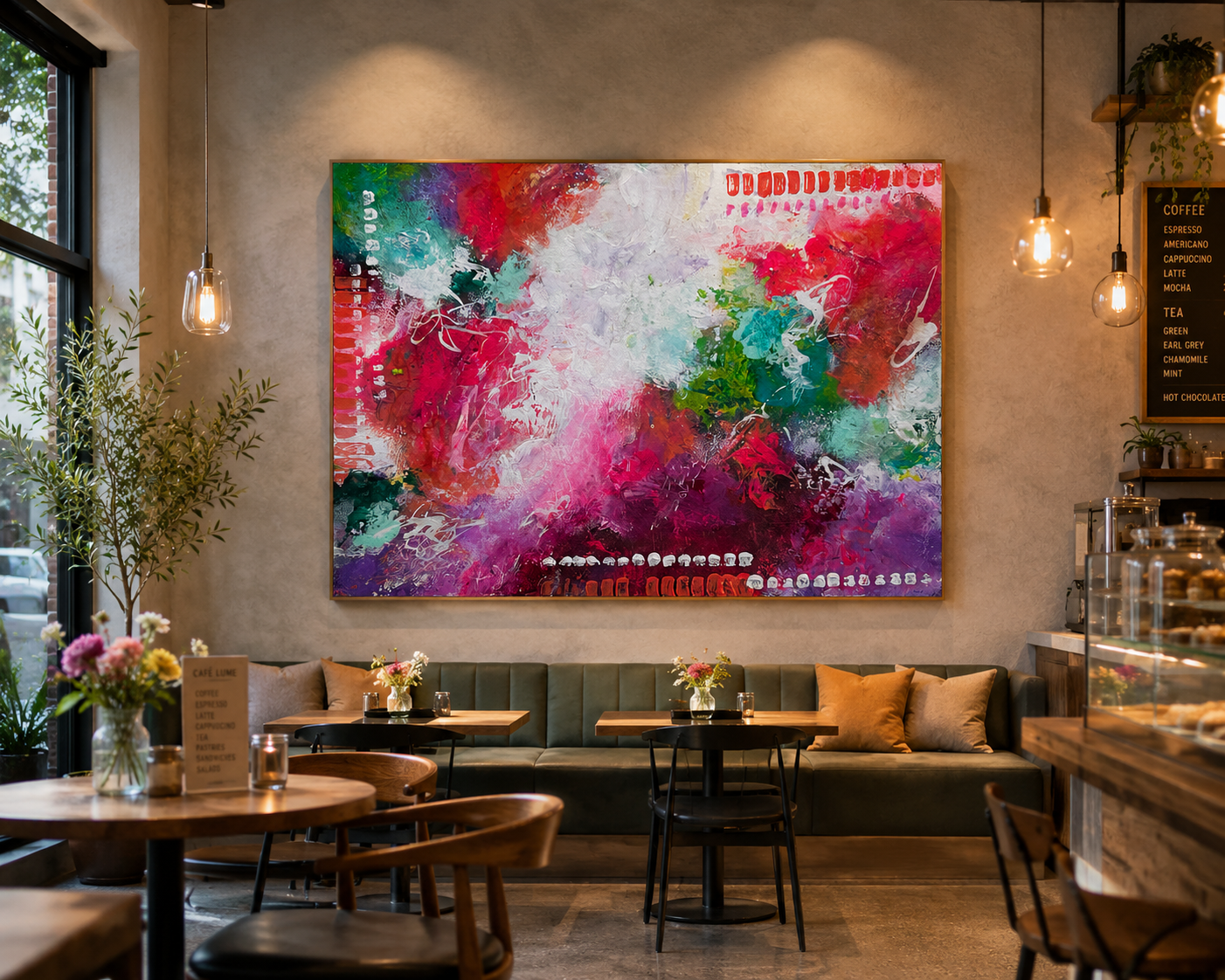 Lively, Swirling Multicolored Orbit – Original Abstract Watercolor Painting