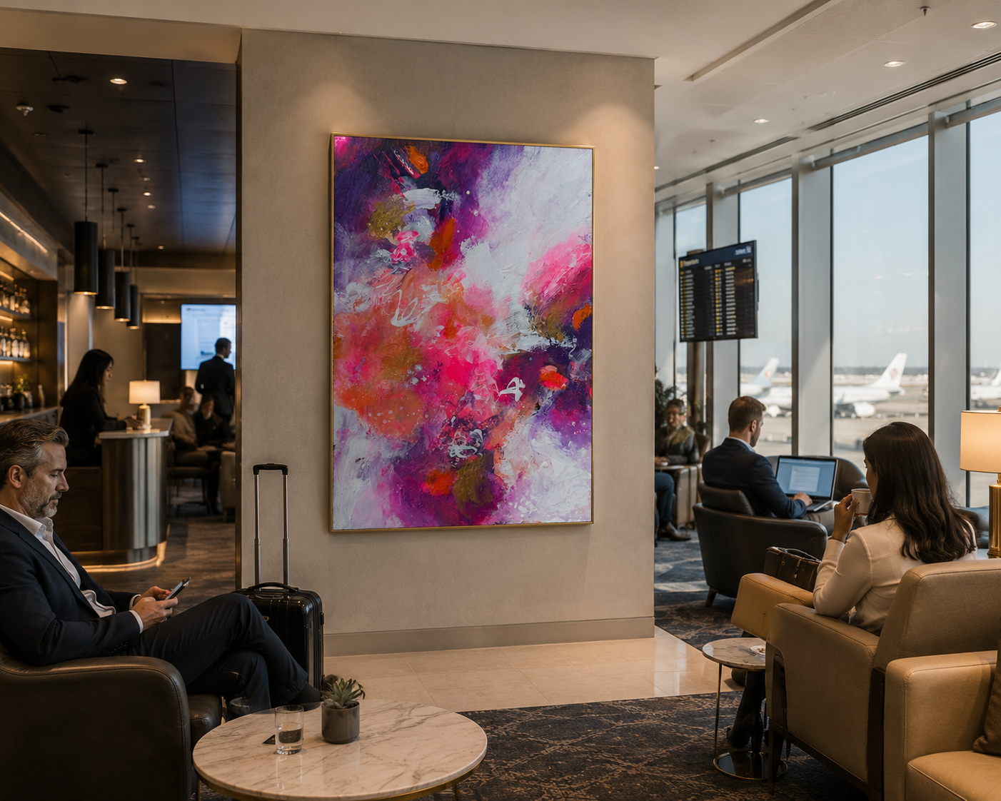 Luscious Pinks, Purples and Gold – Original Abstract Watercolor Painting