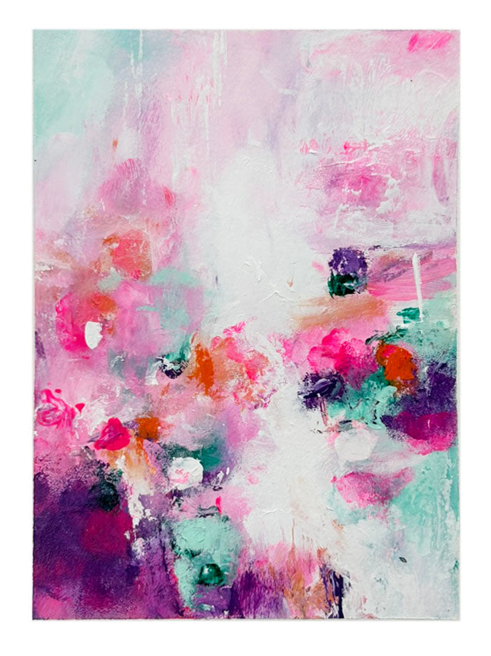 Playful Buds and Blossoms – Original Abstract Watercolor Painting