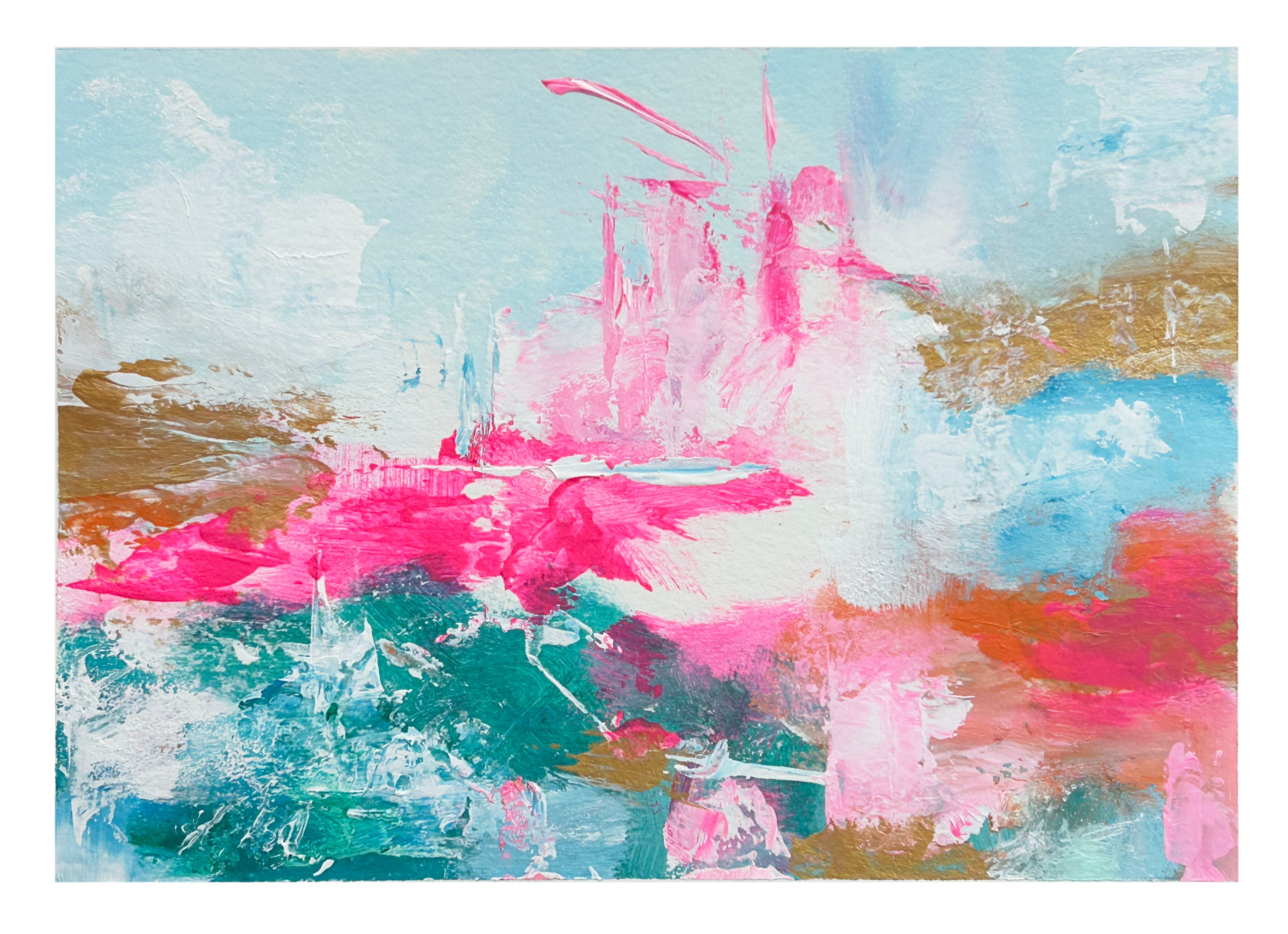 Playful Seascape – Original Abstract Watercolor Painting