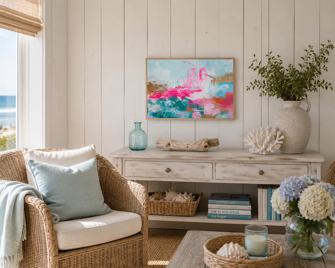 Playful Seascape – Original Abstract Watercolor Painting