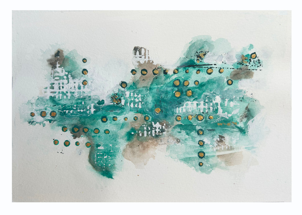 Teal, Patterned and Gilded