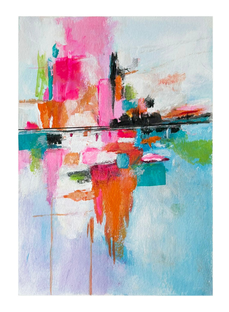 VIBRANT VISTA - ORIGINAL ABSTRACT WATERCOLOR PAINTING