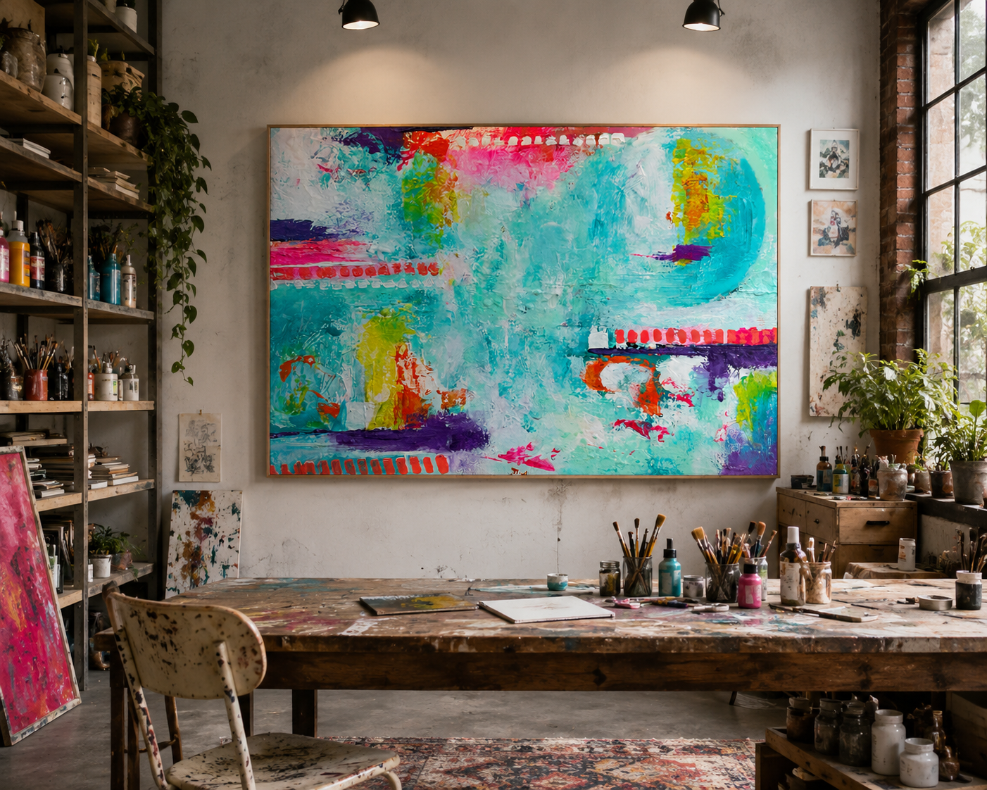Vivid Shapes and Patterns – Original Abstract Watercolor Painting