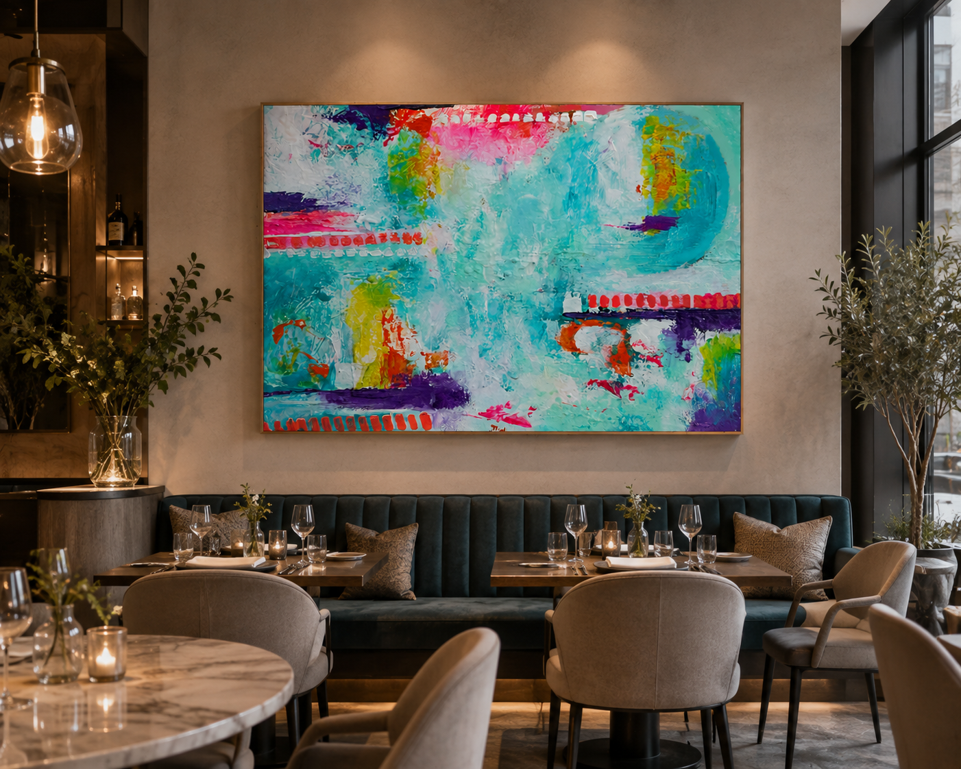 Vivid Shapes and Patterns – Original Abstract Watercolor Painting