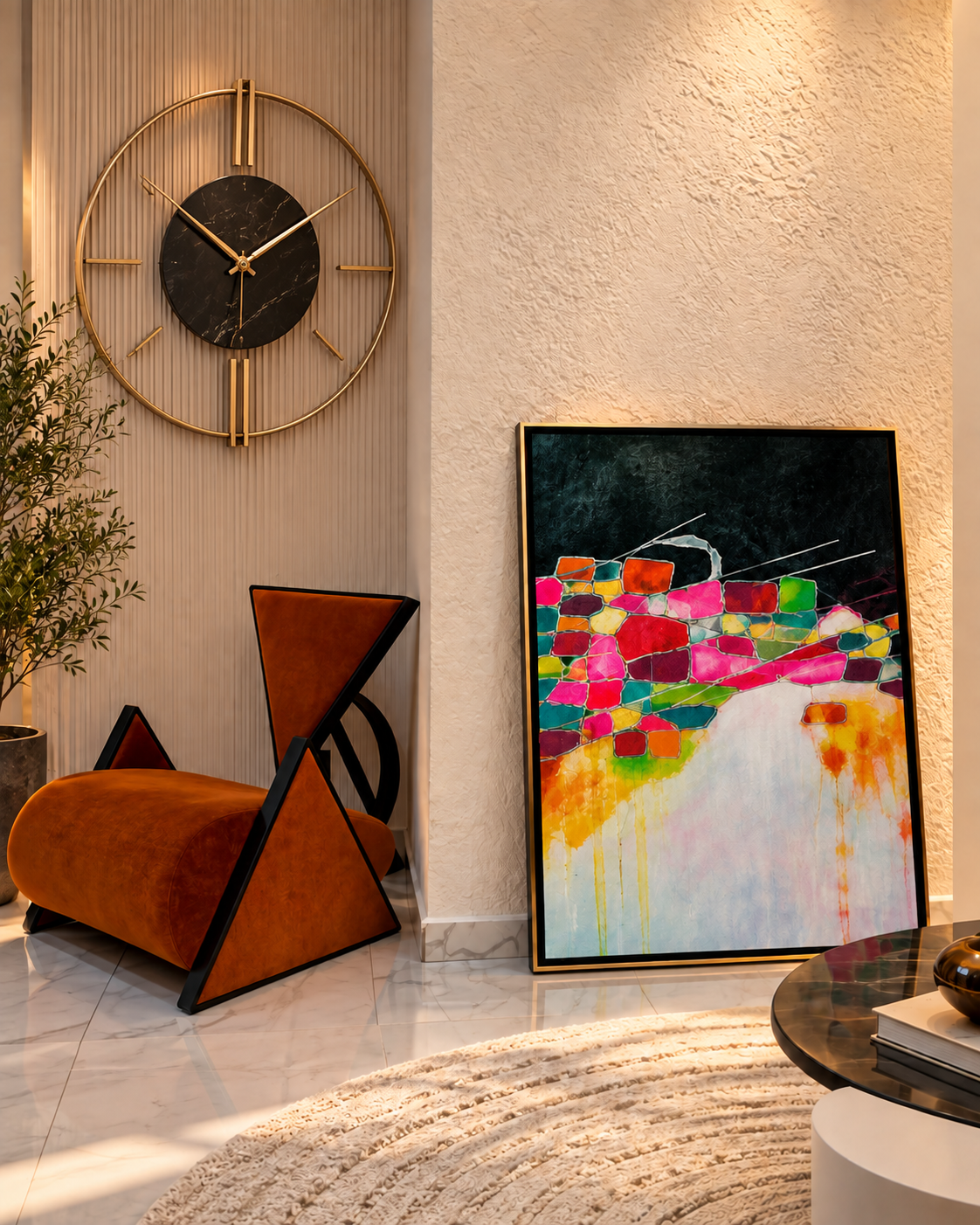 COLOURED GLASS – Original Abstract Watercolor Painting